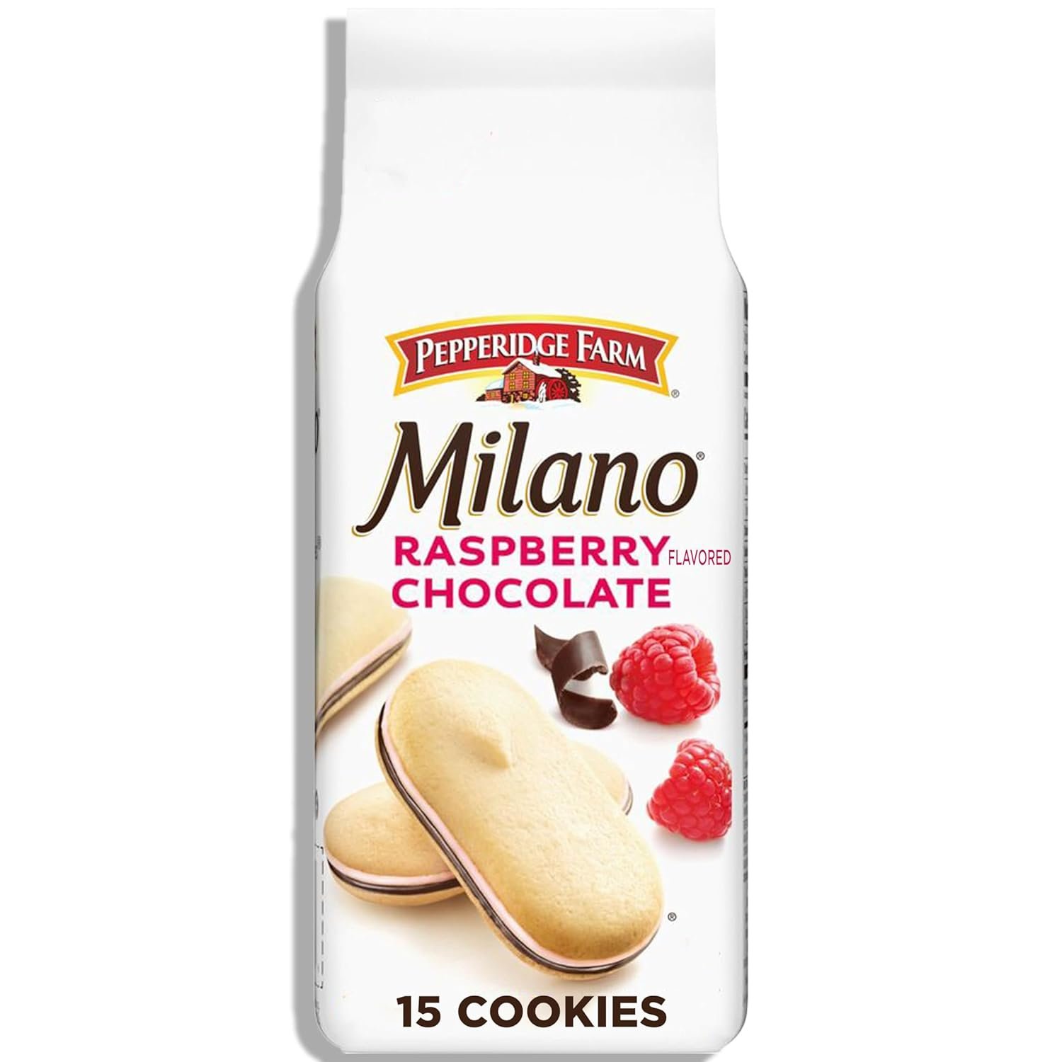 712dMUMVt6L._SL1500_ Pepperidge Farm Milano Cookies, Raspberry Chocolate, 7 oz. Bag - Image 1