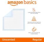 Amazon Basics Dog and Puppy Pee Pads, 5-Layer Leak-Proof Super Absorbent, Quick-Dry Surface, Potty Training, Regular (22x22"), 50 Count, Blue & White - Image 2
