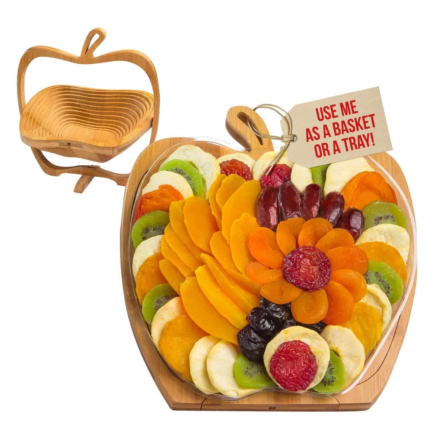 71baxHB-fYL._SL1500_ BONNIE AND POP - Dried Fruit Gift Basket - Healthy Gourmet Snack Box - Holiday Food Tray - Variety Snacks - Birthday, Sympathy, Mom, Dad, Corporate Tray - Bonnie & Pop - Image 1