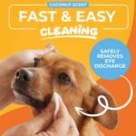 Dog Eye Wipes - Hypoallergenic Eye & Face Wipes for Dogs, Cats, & Puppy - Pet Tear Stain Remover & Cleaner - Gently Cleans & Removes Discharge, Crust, & Gunk (Coconut) - Image 3