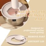 Mixing Bowls with Airtight Lids Set, 26PCS Stainless Steel Khaki Bowls with Grater Attachments, Non-Slip Bottoms & Kitchen Gadgets Set, Size 7, 4, 2.5, 2.0,1.5, 1QT, Great for Mixing & Serving - Image 4